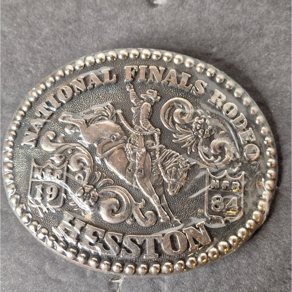 1984 HESSTON National Finals  Rodeo Belt Buckle NOS NEW